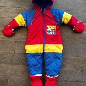 Vintage Colour block snowsuit size 12‎ months